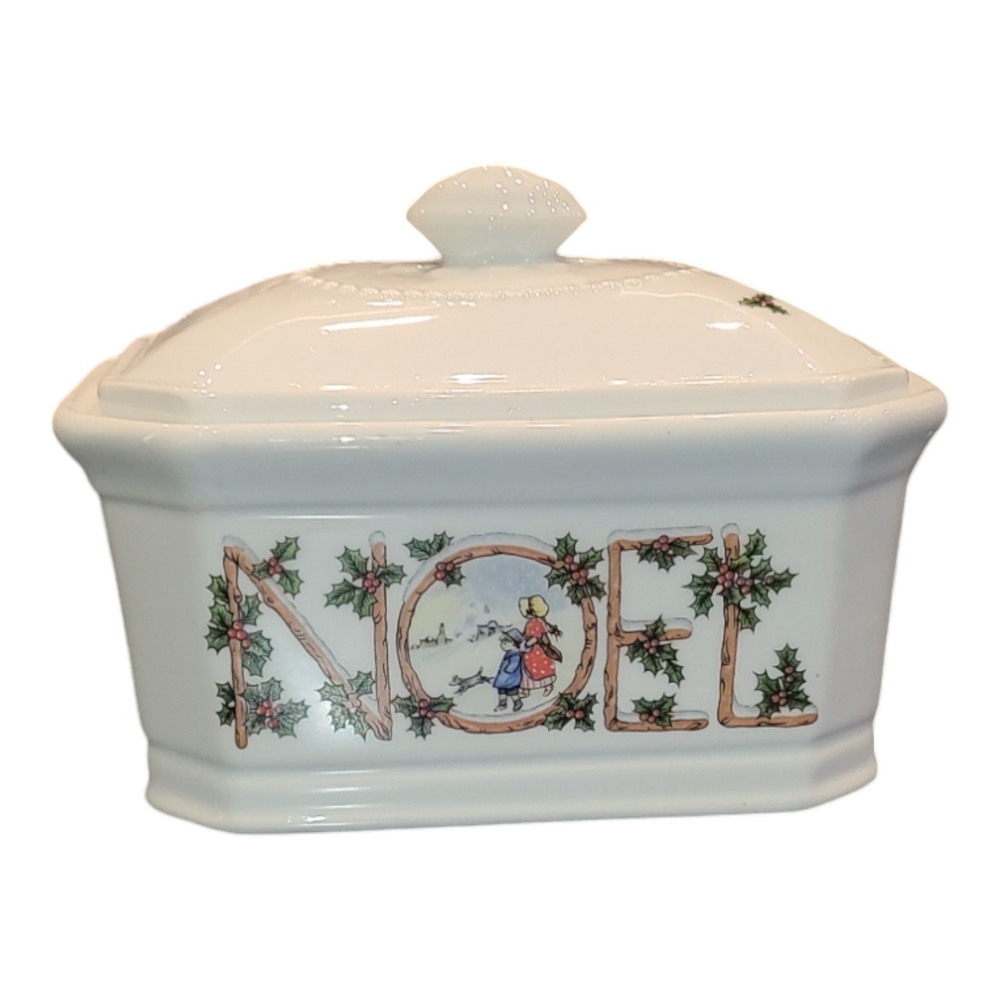 BIA Cordon Bleu Christmas Noel Ceramic Dish With Lid